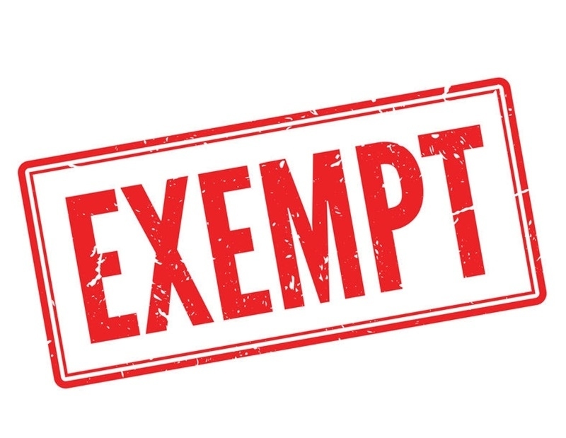 Picture of the word exempt
